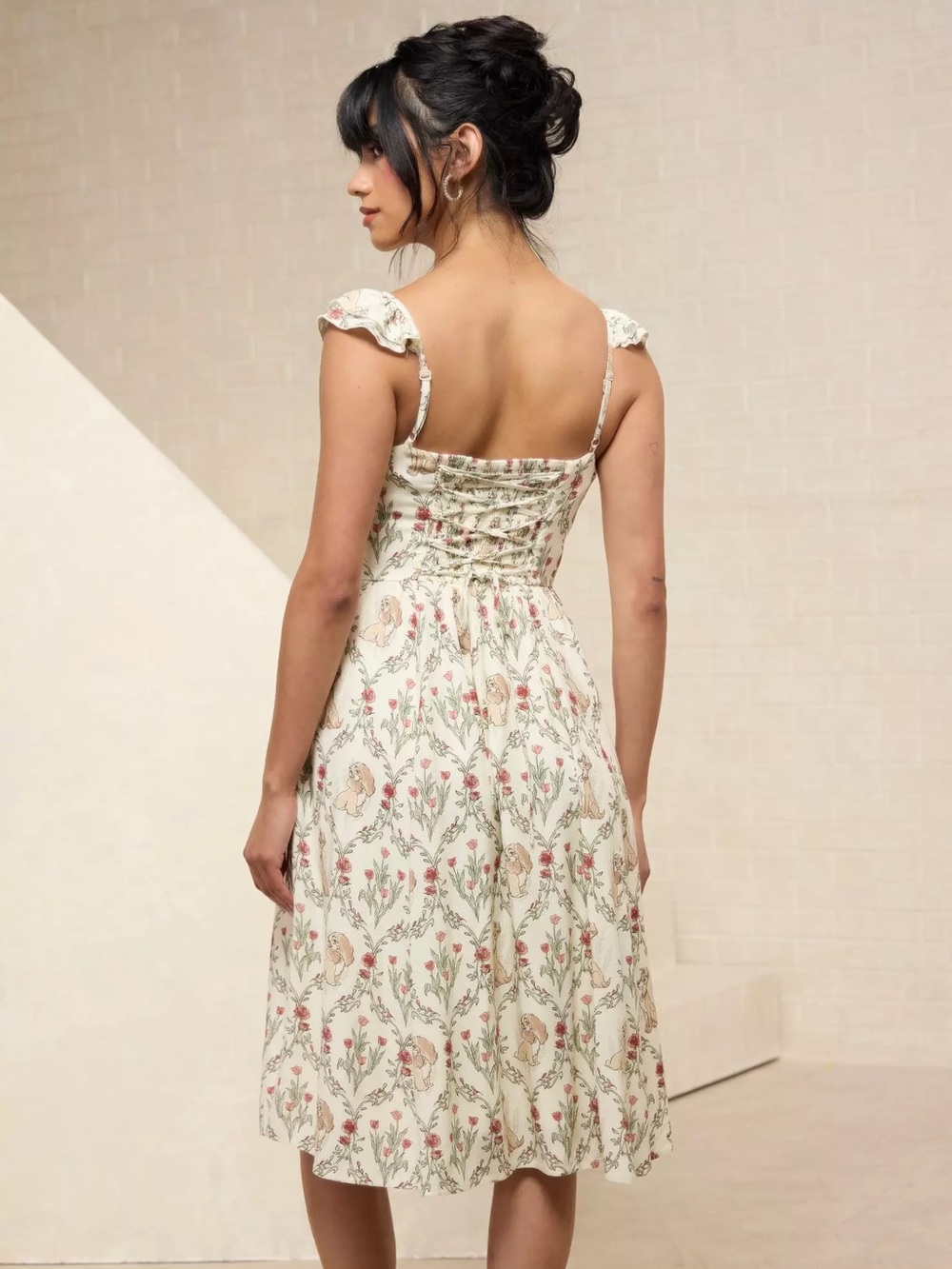 Disney Lady & The Tramp Floral Ruffle Tank Dress by Her Universe - Picture 3 of 4